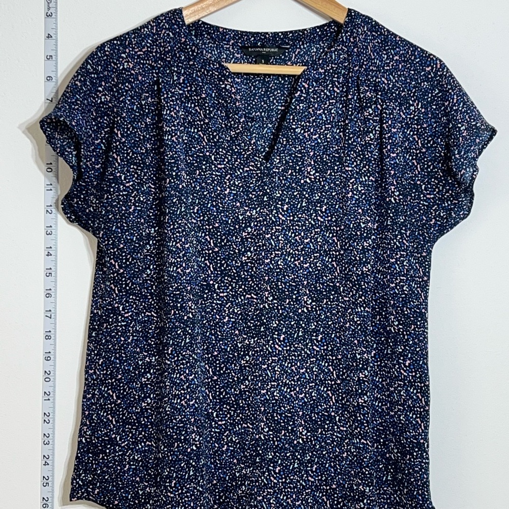 Women's Navy Blue Speckled Top